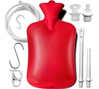 HUOBAOPAO 2L Enema Kit with 1.5m Long Silicone Hose, 2 Reusable Multi-Size Tips, Controllable Water Flow Valve Kit for Coffee, Shower, Shower and Enema