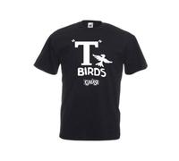 HUODE Grease - T-Birds Logo Danny Zuko Rydell High Grease is The Word 50s T-Shirt L