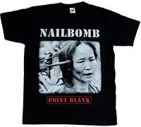 huode Men's NAILBOMB Point Blank'94 Cavalera Short Sleeve Black Mens Women T Shirt 100% Cotton Black XL