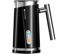 Huogary Milk Frother, Milk Steamer for Milk Foam & Hot Milk(4.5oz/10.5oz), Electric Milk Frother and Warmer for Homemade Coffee, 120V (Black)