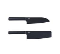 Huohou High-Carbon Stainless Steel Kitchen Knife, Cooking Knife with Food-Safe Nano Nonstick Coating, Ergonomic Handle, Corrosion & Wear Resistant Blade, Modern Matte Black Design for Home & Professio