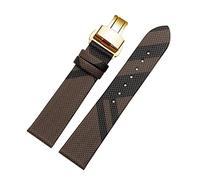 HUOJUA Plaid Pattern Leather+PU Strap 12 14 16 18 20 22mm Black Brown Bracelet Compatible With BU19384 Men And Women Watch Chain, 14mm, no gemstone