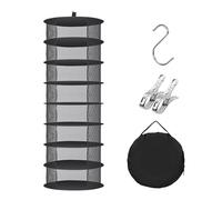 Huolacove Herb Drying Rack Hanging Collapsible Drying Net with 2 Stainless Steel Clips and Hook for Hydroponic Plant, Flowers, Clothes, Herbs, Seeds-Dry Mesh Folding Dryer