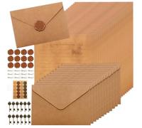 HUOMAQFAN 73PCS Vintage Writing Paper and Envelopes Set for Love Letters
