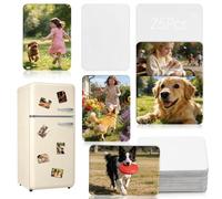 HUOMAQFAN Sublimation Magnet Blanks - 25Pcs Sublimation Fridge Magnets, 5,5x7,5cm Personalised Magnetic Blank Stickers for Custom Printing,DIY Photo & Design Magnets, for Fridge Home Kitchen Decor