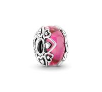 HuooNew 925 Sterling Silver Charm Sparkling Pavé Blue Snowflake Murano Blue Galaxy Charm Fit Pandora Bracelet Jewelry Gift for Women