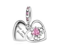 HuooNew 925 Sterling Silver Charms Couple Date Cupid Arrow Heart Charm Fit Pandora Bracelets Valentine's Day Jewellery Gifts for Women