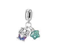 HuooNew 925 Sterling Silver Charms, Graduation Series 2025 Enamel Heart, Cap Star Charm Fit Pandora Bracelets Make DIY Jewellery Gifts for Women