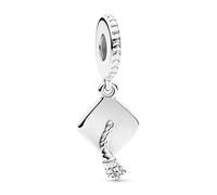 HuooNew 925 Sterling Silver Charms, Graduation Series 2025 Enamel Heart, Cap Star Charm Fit Pandora Bracelets Make DIY Jewellery Gifts for Women