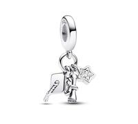 HuooNew 925 Sterling Silver Charms, Graduation Series 2025 Enamel Heart, Cap Star Charm Fit Pandora Bracelets Make DIY Jewellery Gifts for Women