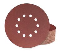 Huopueit Pack of 40 Sandpaper 225 mm Velcro, 10 Hole 225 mm Sanding Discs Grit 100 for Long-Neck Sanders Drywall Sanders Ceiling Sanders and Sanding Giraffe