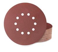 Huopueit Pack of 40 Sandpaper 225 mm Velcro, 10 Holes 225 mm Sanding Discs Grit 120 for Long-Neck Sanders Drywall Sanders Ceiling Sanders and Sanding Giraffe