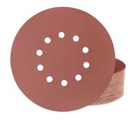 Huopueit Pack of 40 Sandpaper 225 mm Velcro, 10 Holes 225 mm Sanding Discs Grit 400 for Long-Neck Sanders Drywall Sanders Ceiling Sanders and Sanding Giraffe