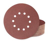 Huopueit Pack of 40 Sandpaper 225 mm Velcro, 10 Holes 225 mm Sanding Discs Grit 60 for Long-Neck Sanders Drywall Sanders Ceiling Sanders and Sanding Giraffe