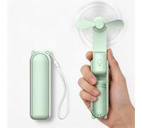 HUORV Mini Pocket Hand Fan, Mini Handheld Fan Rechargeable, Portable Handheld Fan, Foldable Personal Fan with Power Bank, Small Pocket Fan for Makeup Home Travel Outdoor, Gifts for Women,Girls