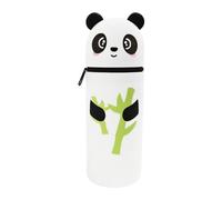 Huotflame Panda & Rabbit Silicone Pencil Case - 2-in-1 Pencil Case & Pen Holder for Kids - Kawaii Cartoon Animal Pencil Case, Stretchy and Standing, Kawaii School Gift for Girls Boys, panda, Cartoon