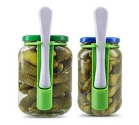 Huotwoe Pickle Forks for the Jar 2 Pack Pickle Grabber 304 Stainless Steel Convenient Pickle Picker Kitchen Gadgets Pickle Gifts for Pickle Lovers, CYX-1218-PF