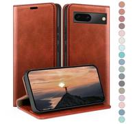 HUOUH for Google Pixel 7 5G Wallet case with RFID Blocking PU Leather,Credit Card Holder,Flip Folio Book Phone cases Shockproof Cover Women Men for Pixel 7 case Orange