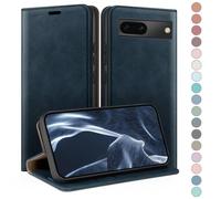 HUOUH for Google Pixel 7A Wallet case with RFID Blocking PU Leather,Credit Card Holder,Flip Folio Book Phone cases Shockproof Cover Women Men for Pixel 7A case Dark Blue