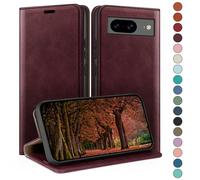 HUOUH for Google Pixel 8 5G Wallet case with RFID Blocking PU Leather,Credit Card Holder,Flip Folio Book Phone cases Shockproof Cover Women Men for Pixel 8 case Wine Red