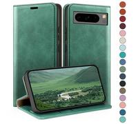 HUOUH for Google Pixel 8 Pro 5G Wallet case with RFID Blocking PU Leather,Credit Card Holder,Flip Folio Book Phone cases Shockproof Cover Women Men for Pixel 8 Pro case Sea Green