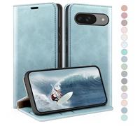 HUOUH for Google Pixel 9 5G/Pixel 9 Pro 6.3" Wallet case with RFID Blocking PU Leather,Flip Folio Book covers,Credit Card Holder Shockproof Phone case Women Men for Pixel 9 case Sky Blue