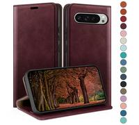 HUOUH for Google Pixel 9 Pro XL 6.8" 5G Wallet case with RFID Blocking PU Leather,Flip Folio Book covers,Credit Card Holder Shockproof Phone case Women Men for Pixel 9 Pro XL case Wine Red