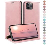 HUOUH for iPhone 11 Pro Max 6.5" Wallet case with RFID Blocking PU Leather,Credit Card Holder,Flip Folio Book Phone cases Shockproof Cover Women Men for Apple 11 Pro Max case Rose Gold