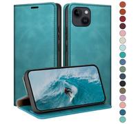 HUOUH for iPhone 15 Plus 6.7" Wallet case with RFID Blocking PU Leather,Flip Folio Book covers,Credit Card Holder Shockproof Phone case Women Men for Apple 15 Plus case Light Green