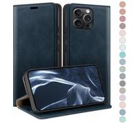 HUOUH for iPhone 15 Pro 6.1" Wallet case with RFID Blocking PU Leather,Flip Folio Book covers,Credit Card Holder Shockproof Phone case Women Men for Apple 15 Pro case Dark Blue