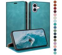 HUOUH for iPhone 16 6.1" Wallet case with RFID Blocking PU Leather,Flip Folio Book covers,Credit Card Holder Shockproof Phone case Women Men for Apple 16 case Light Green
