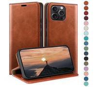HUOUH for iPhone 16 Pro Max 6.9" Wallet case with RFID Blocking PU Leather,Flip Folio Book covers,Credit Card Holder Shockproof Phone case Women Men for Apple 16 Pro Max case Light Brown