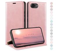 HUOUH for iPhone 16e/iPhone 17e 6.1" Wallet case with RFID Blocking PU Leather,Flip Folio Book covers,Credit Card Holder Shockproof Phone case Women Men for Apple 16e case Rose Gold