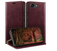 HUOUH for iPhone 16e/iPhone 17e 6.1" Wallet case with RFID Blocking PU Leather,Flip Folio Book covers,Credit Card Holder Shockproof Phone case Women Men for Apple 16e case Wine Red