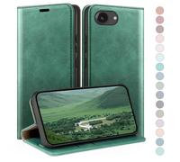 HUOUH for iPhone 16e/iPhone 17e 6.1" Wallet case with RFID Blocking PU Leather,Flip Folio Book covers,Credit Card Holder Shockproof Phone case Women Men for Apple 16e case Sea Green