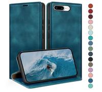 HUOUH for iPhone 7 Plus/8 Plus 5.5" Wallet case with RFID Blocking PU Leather,Flip Folio Book covers,Credit Card Holder Shockproof Phone case Women Men for Apple 7 Plus/8 Plus case Teal
