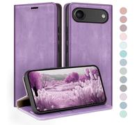 HUOUH for iPhone Air 6.5" Wallet case with RFID Blocking PU Leather,Flip Folio Book covers,Credit Card Holder Shockproof Phone case Women Men for Apple iPhone 17 Air case Light Purple
