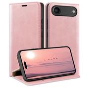 HUOUH for iPhone Air 6.5" Wallet case with RFID Blocking PU Leather,Flip Folio Book covers,Credit Card Holder Shockproof Phone case Women Men for Apple iPhone 17 Air case Rose Gold
