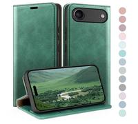 HUOUH for iPhone Air 6.5" Wallet case with RFID Blocking PU Leather,Flip Folio Book covers,Credit Card Holder Shockproof Phone case Women Men for Apple iPhone 17 Air case Sea Green