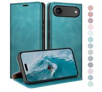 HUOUH for iPhone Air 6.5" Wallet case with RFID Blocking PU Leather,Flip Folio Book covers,Credit Card Holder Shockproof Phone case Women Men for Apple iPhone 17 Air case Light Green