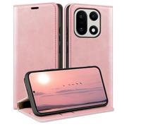 HUOUH for OnePlus 15 Wallet case with Flip Folio Book covers,RFID Blocking PU Leather,Credit Card Holder Shockproof Phone case Men Women for OnePlus 15 case Rose Gold