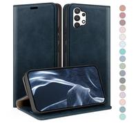 HUOUH for Samsung Galaxy A13 5G Wallet case with RFID Blocking PU Leather,Flip Folio Book covers,Credit Card Holder Shockproof Phone case Women Men for Samsung A13 case Dark Blue