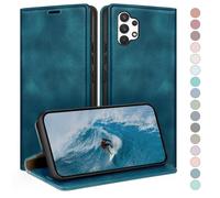 HUOUH for Samsung Galaxy A13 5G Wallet case with RFID Blocking PU Leather,Flip Folio Book covers,Credit Card Holder Shockproof Phone case Women Men for Samsung A13 case Teal