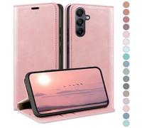 HUOUH for Samsung Galaxy A15 5G Wallet case with RFID Blocking PU Leather,Credit Card Holder,Flip Folio Book Phone cases Shockproof Cover Women Men for Samsung A15 case Rose Gold