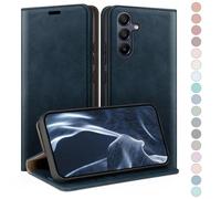 HUOUH for Samsung Galaxy A16 Wallet case with RFID Blocking PU Leather,Flip Folio Book covers,Credit Card Holder Shockproof Phone case Women Men for Samsung A16 case Dark Blue