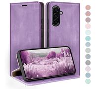 HUOUH for Samsung Galaxy A17 Wallet case with RFID Blocking PU Leather,Flip Folio Book covers,Credit Card Holder Shockproof Phone case Women Men for Samsung A17 case Light Purple