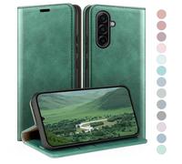 HUOUH for Samsung Galaxy A17 Wallet case with RFID Blocking PU Leather,Flip Folio Book covers,Credit Card Holder Shockproof Phone case Women Men for Samsung A17 case Sea Green