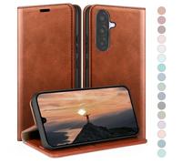 HUOUH for Samsung Galaxy A26 Wallet case with RFID Blocking PU Leather,Flip Folio Book covers,Credit Card Holder Shockproof Phone case Women Men for Samsung A26 case Light Brown