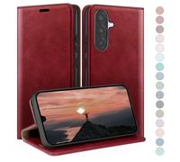 HUOUH for Samsung Galaxy A26 Wallet case with RFID Blocking PU Leather,Flip Folio Book covers,Credit Card Holder Shockproof Phone case Women Men for Samsung A26 case Red