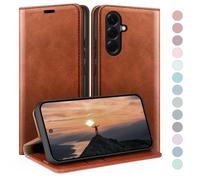 HUOUH for Samsung Galaxy A37 Wallet case with RFID Blocking PU Leather,Flip Folio Book covers,Credit Card Holder Shockproof Phone case Women Men for Samsung A37 case Light Brown